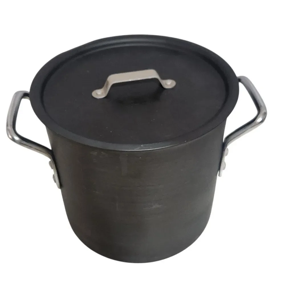 Commercial Aluminum Cookware 812 Stock Pot 12 Qt with Lid NICE! - Picture 3 of 7